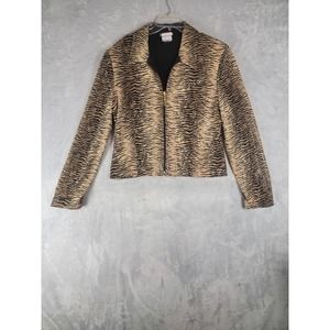 Vintage Joseph Ribkoff Animal Print Jacket Multicolor Size US 12